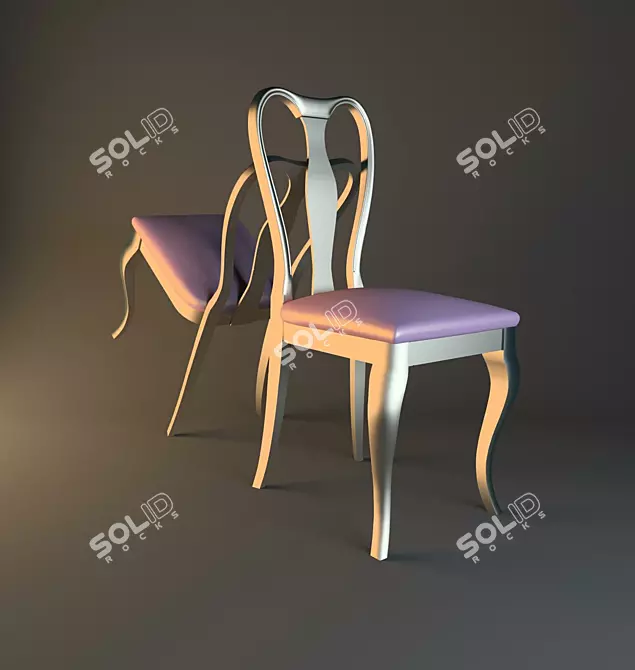 SPINI Chair: Italian Art Deco Glamour 3D model image 1