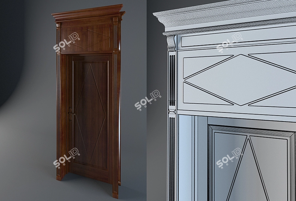 LEGNOFORM Rombi 2-11: Stylish & Sturdy Door 3D model image 1