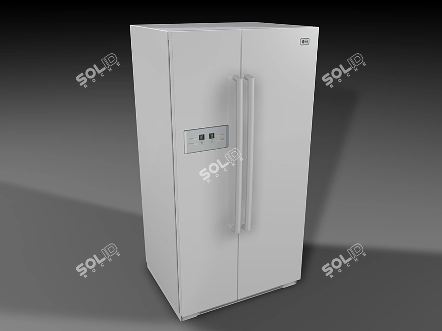LG GW-B207FLQA Fridge: Space-saving Cooling Solution 3D model image 1
