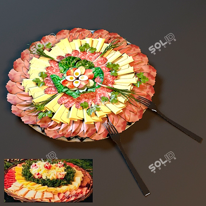 Holiday Delicacies: Indulge Your Taste Buds 3D model image 1