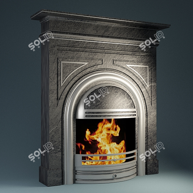 Cozy Hearth: Modern Fireplace 3D model image 1