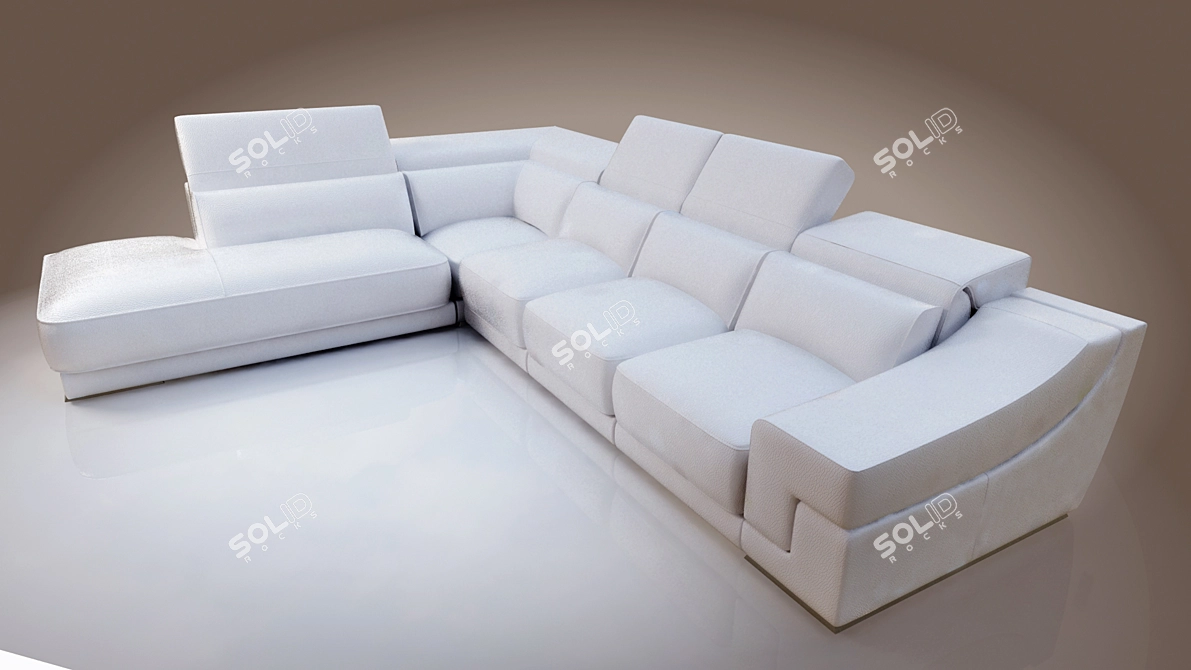 Luxury Comfort Sofa 3D model image 1