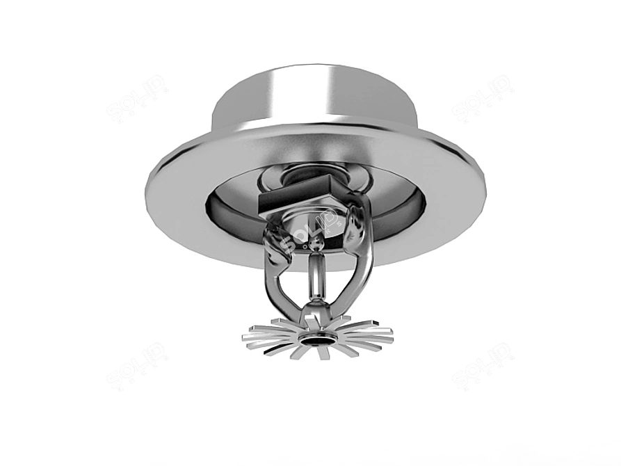 Fire Sprinkler System: Commercial Space Essential 3D model image 1