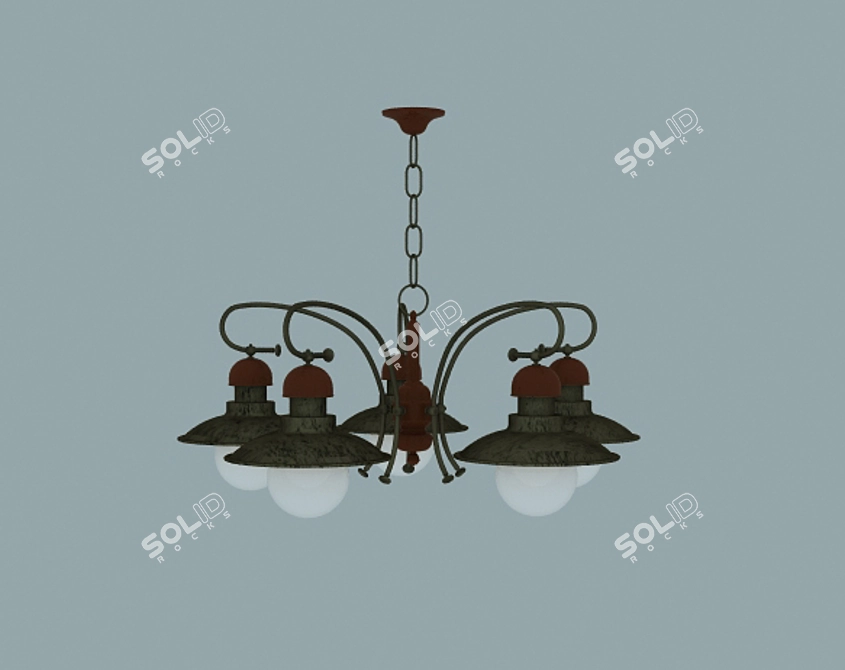Nautical Style Chandelier 3D model image 1