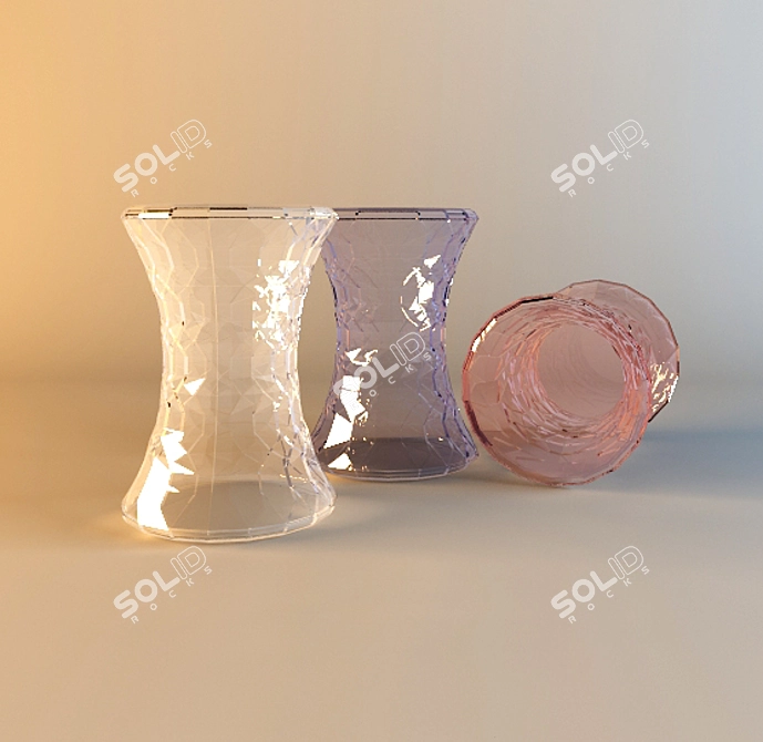 Sleek Kartell Stool 3D model image 1