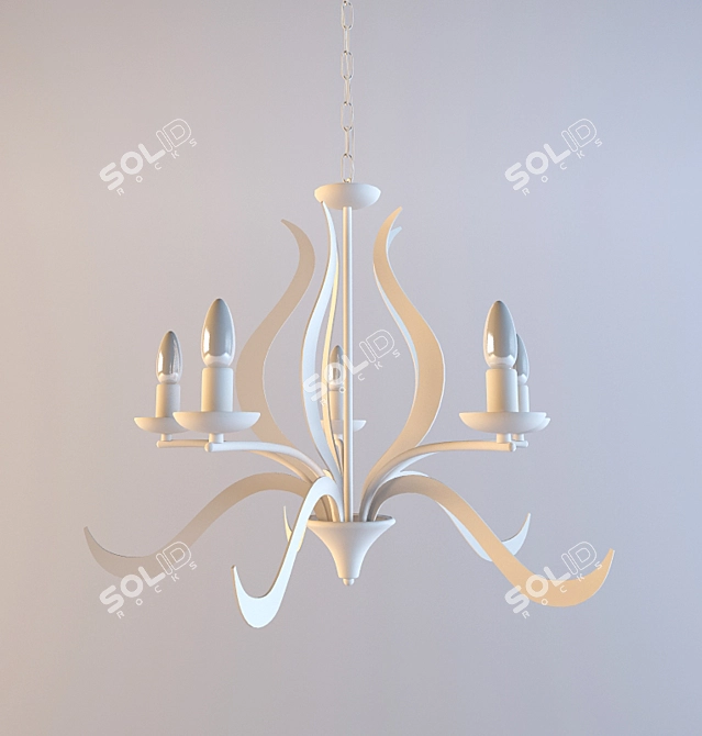Elegant Array Chandelier 3D model image 1