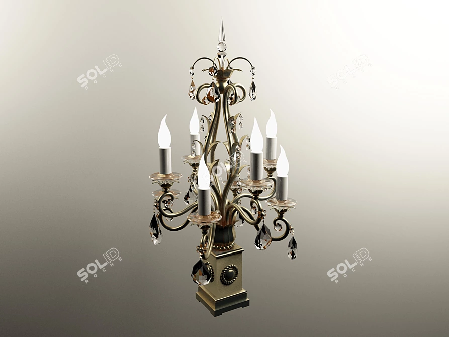 Candlestick-inspired Table Lamp 3D model image 1