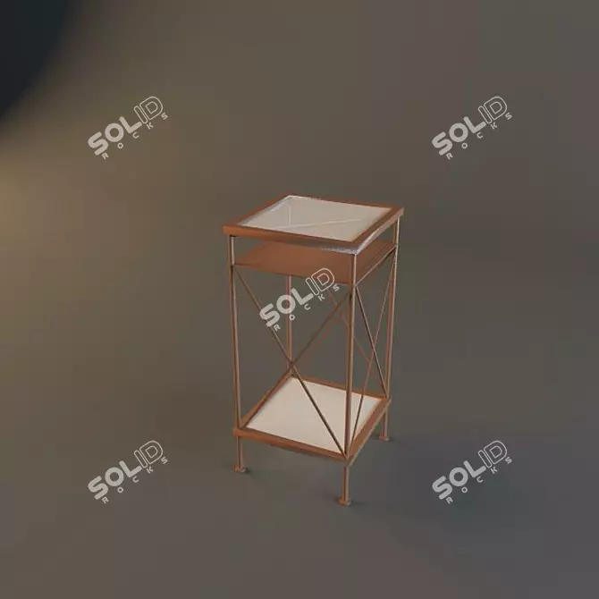 Scandi Bedside Table 3D model image 1