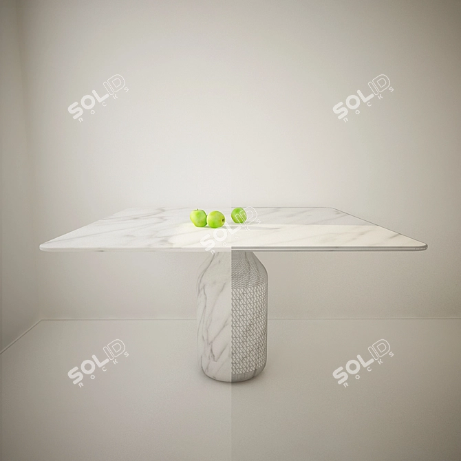 Marble Dining Table by Cappellini 3D model image 1