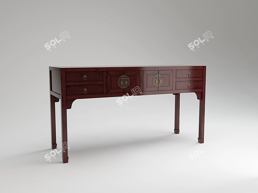 Supatra Wall-Mounted Table 3D model image 1