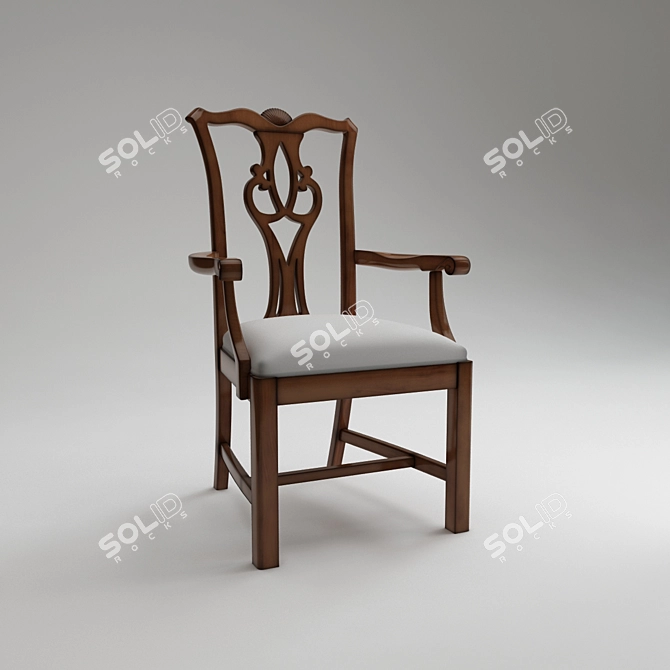 Elegant Hamilton Chair by Ethan Allen 3D model image 1