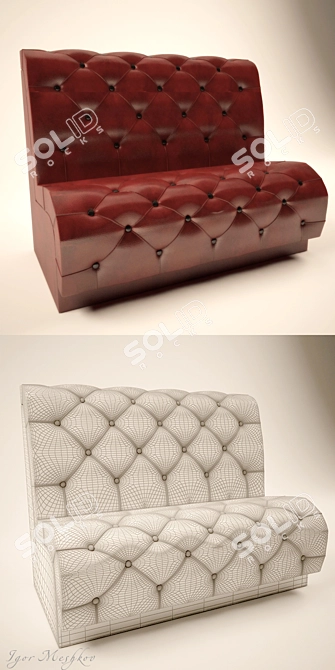 Luxury Dining Sofa Set 3D model image 1