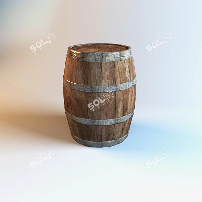 Textile Barrel: Russian Craftsmanship 3D model image 1