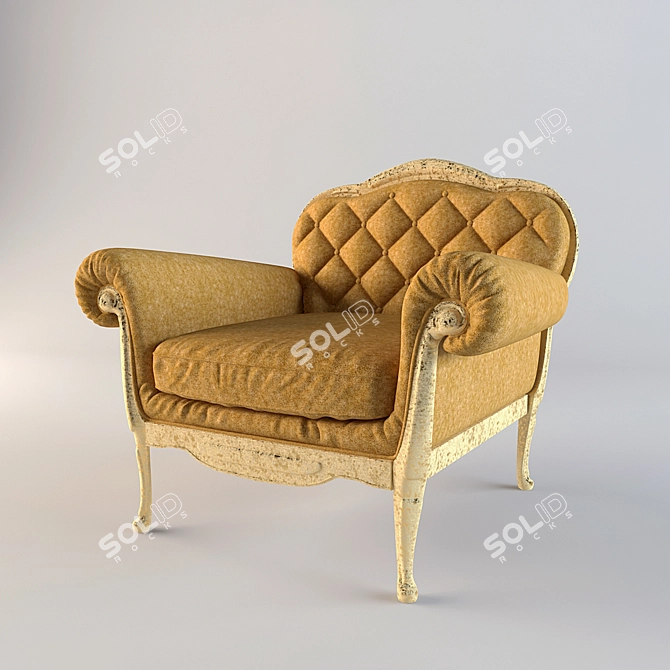 Elegant Armchair Topolino 3D model image 1