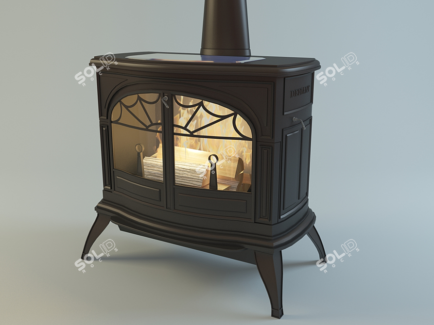 Vermont Castings Defiant Wood Stove 3D model image 1