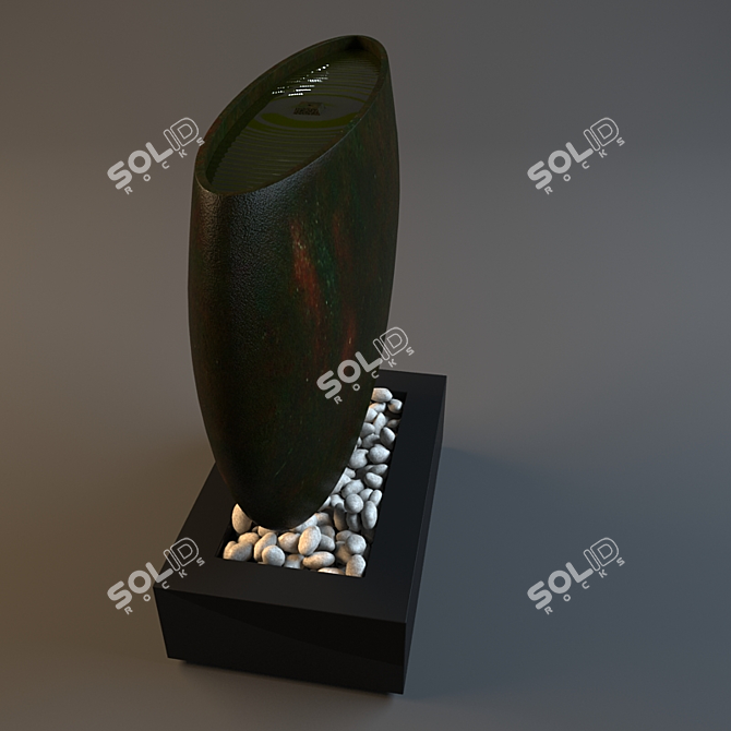 3D Max Fountain: Versatile Water & Gas Fireplace 3D model image 1