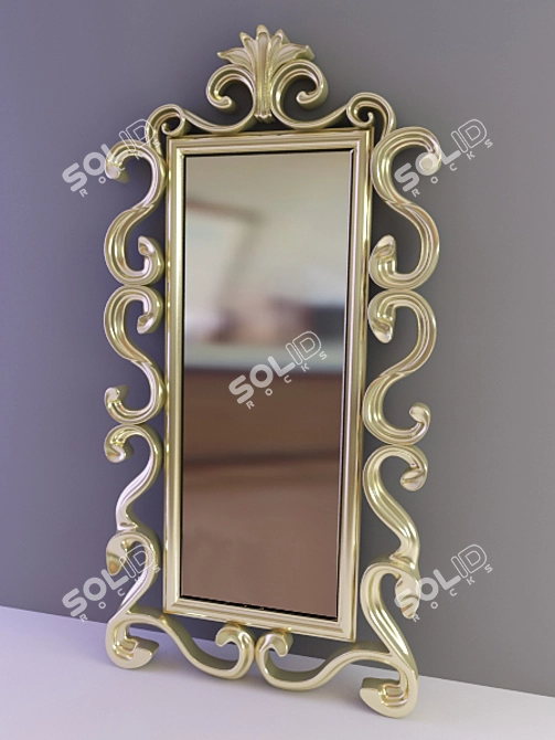 Classic Style Mirror: Elegant Décor for Bedroom or Hallway 3D model image 1