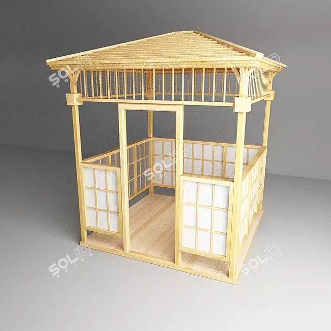 Garden Haven: Max 9 Vray Gazebo 3D model image 1