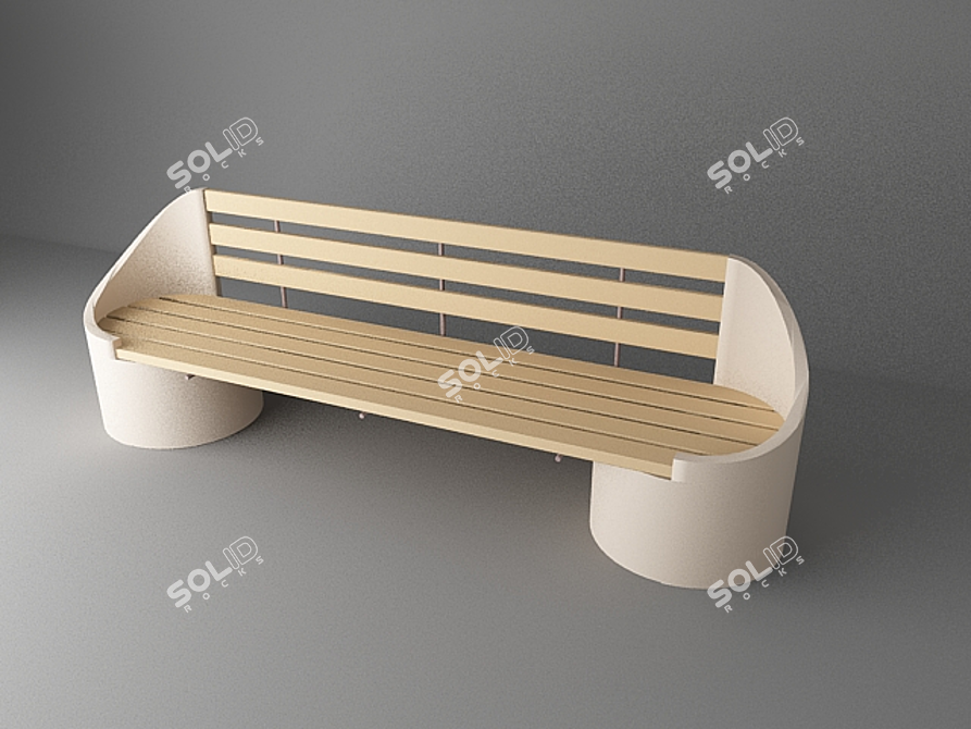 Round Bench: Max 9-Vray 1.5 3D model image 1