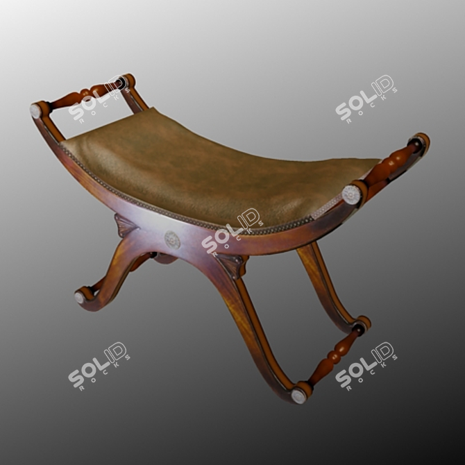 Indonesian-Inspired Stool 3D model image 1