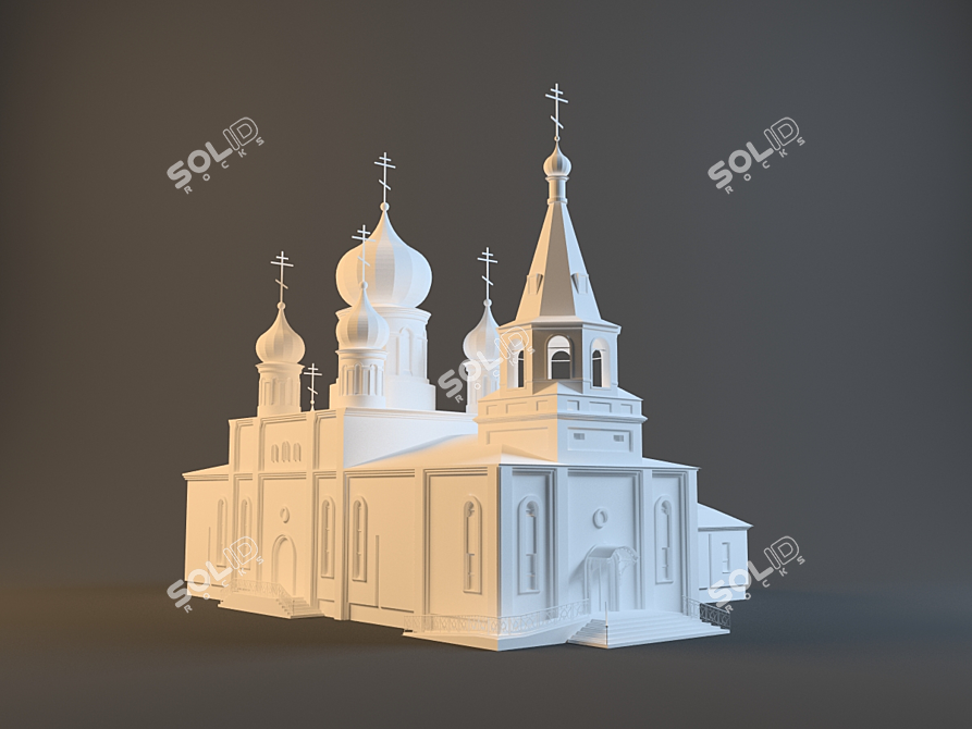 Elegant Church Model for Decor 3D model image 1