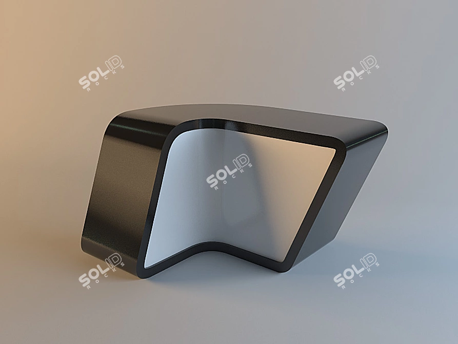 Elegant Reception Desk 3D model image 1