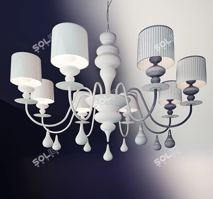 Elegant Eva Pendant Light 3D model image 1