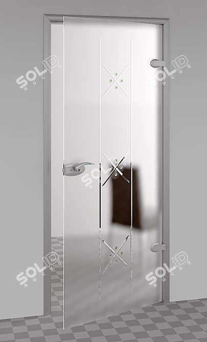 SKLO+GLAS Glass Doors: Stylish and Sturdy 3D model image 1