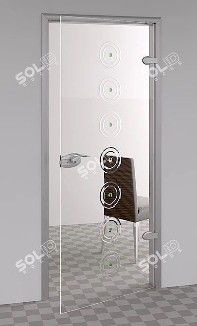 Elegant Glass Doors by SKLO+GLAS 3D model image 1