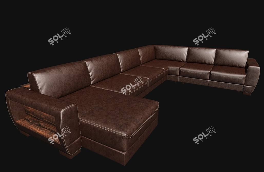Elegant San Tropez2 Sofa 3D model image 1