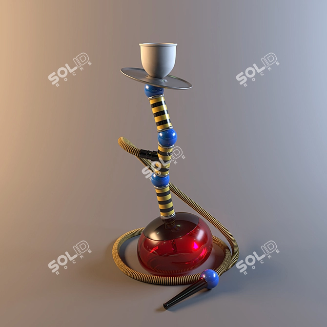 Airdiem Chechia Hookah: Exquisite Design, Height: 400mm 3D model image 1