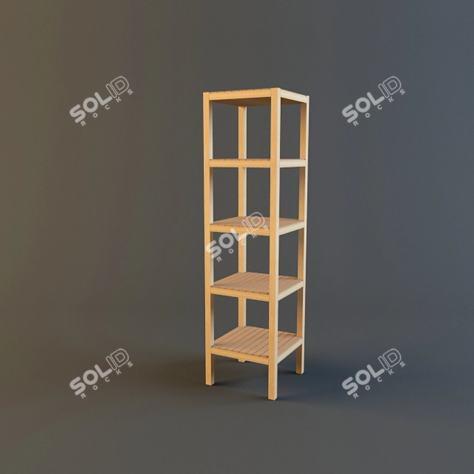 Space-Saving IKEA Bathroom Shelf 3D model image 1