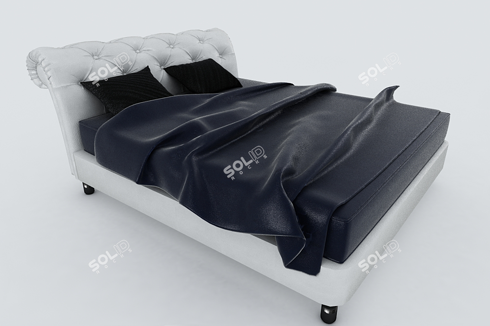 Elegant Piccadilly Classic Bed 3D model image 1