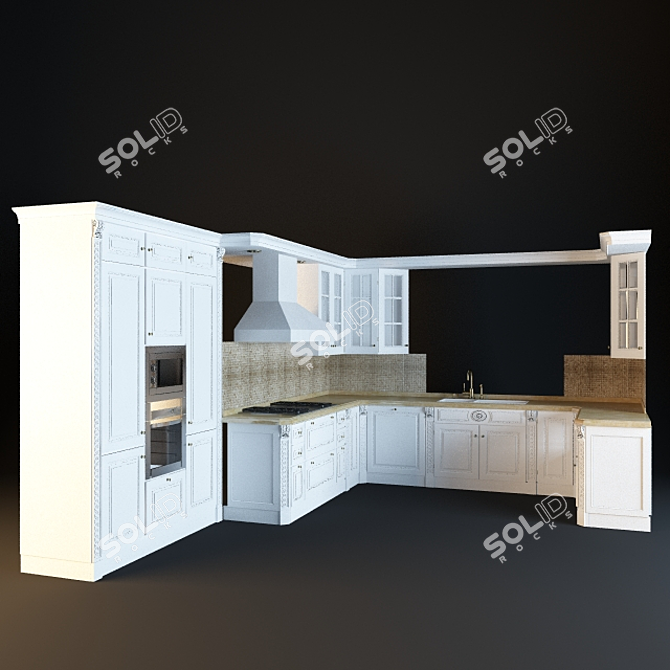 Title: Elegant Exquisite Cuisine 3D model image 1