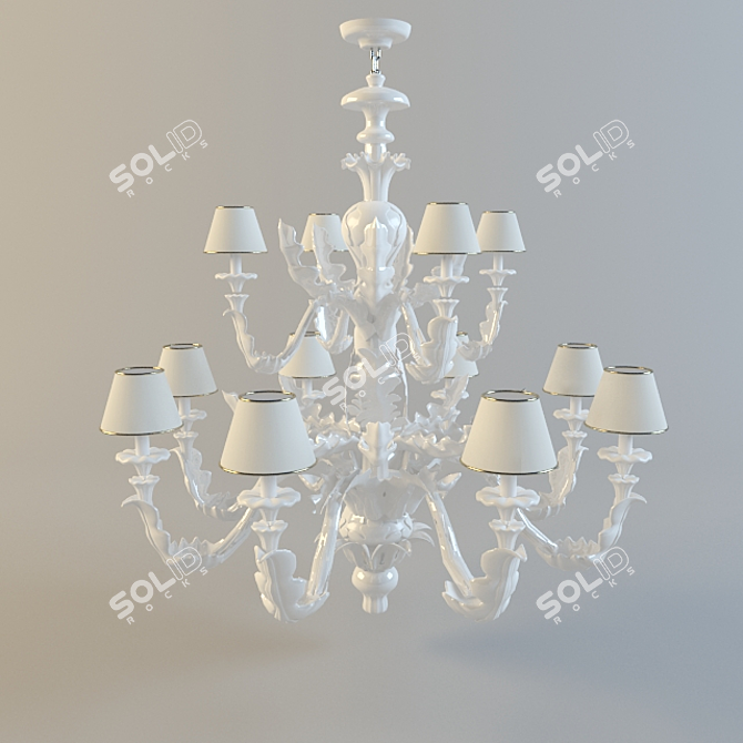 Elegant Classic Chandelier 3D model image 1