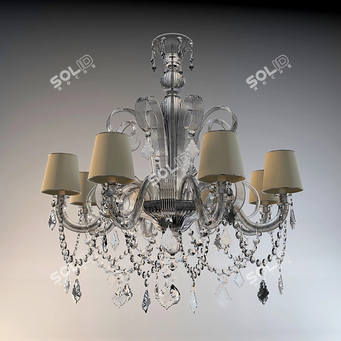 Miami Designer Chandelier 3D model image 1