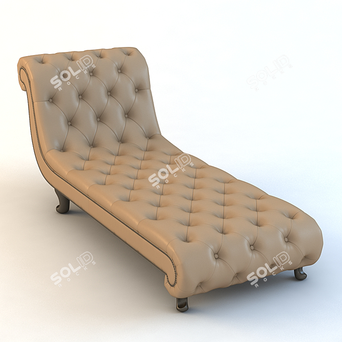 Sleek Formfitting Sofa 3D model image 1