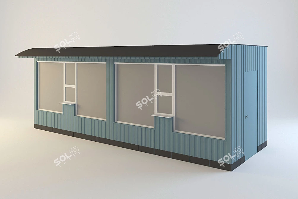 Siding Mall Kiosk 3D model image 1