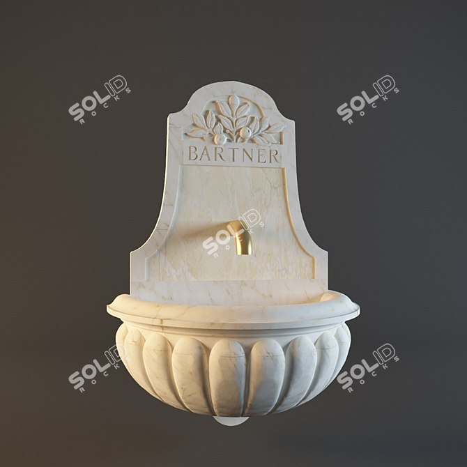 Marble Hammam Fountain: Designer Vladimir Kudryavtsev 3D model image 1