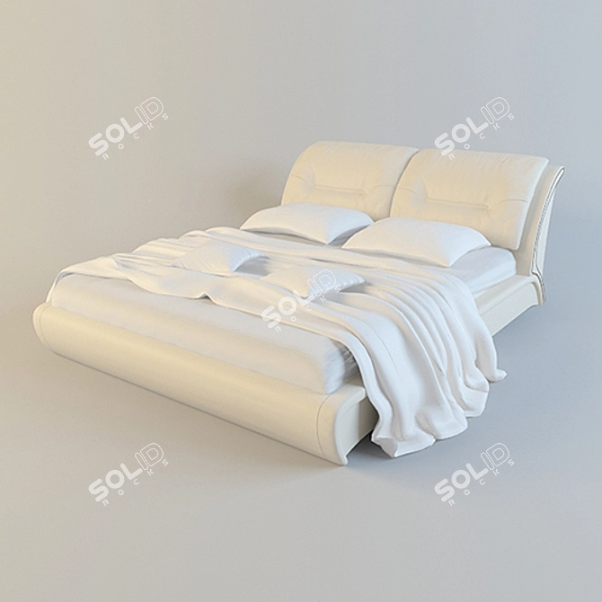 8 March Leather Bed 3D model image 1
