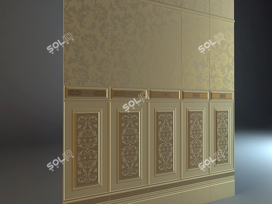 Piemme Boiserie: Elegantly Crafted Wall Panels 3D model image 1