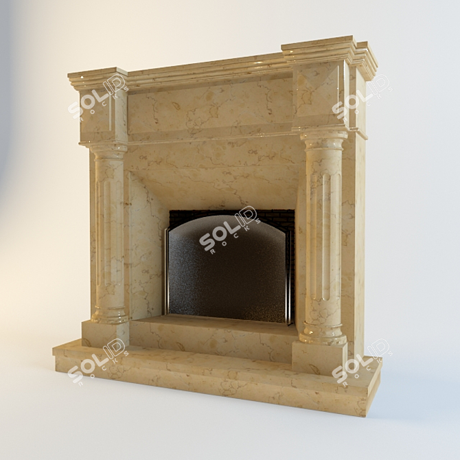 Classic Fireplace 3D model image 1