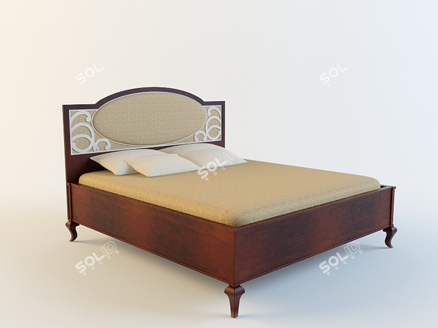 Elegant Selva Bed 2874 3D model image 1