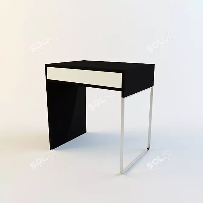 IKEA Micke Small Desk: Stylish & Practical 3D model image 1
