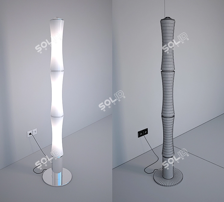 Alt Di Vetro Bambu Floor Lamp 3D model image 1