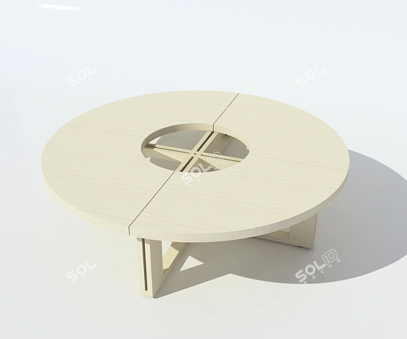 Modern Meeting Table 3D model image 1