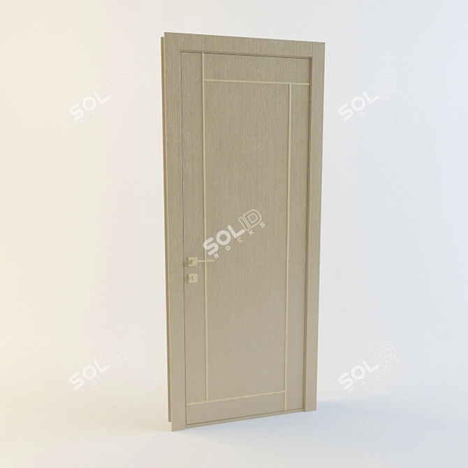 Elegant Delight Interior Door 3D model image 1