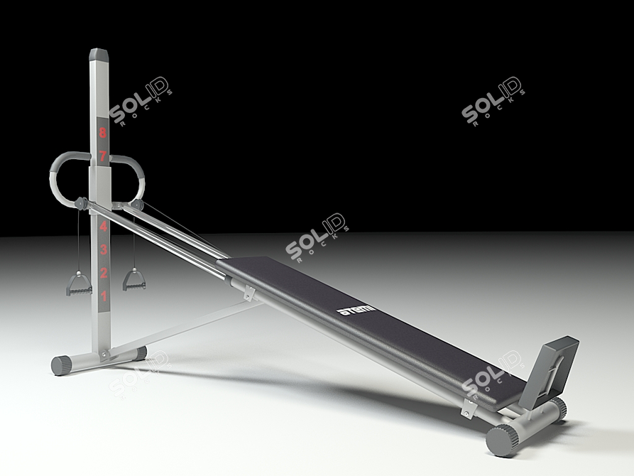Atemi Bench: Stylish and Functional 3D model image 1