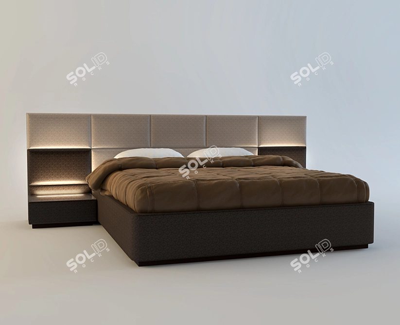 Sicilia Bed: Comfortable and Stylish 3D model image 1