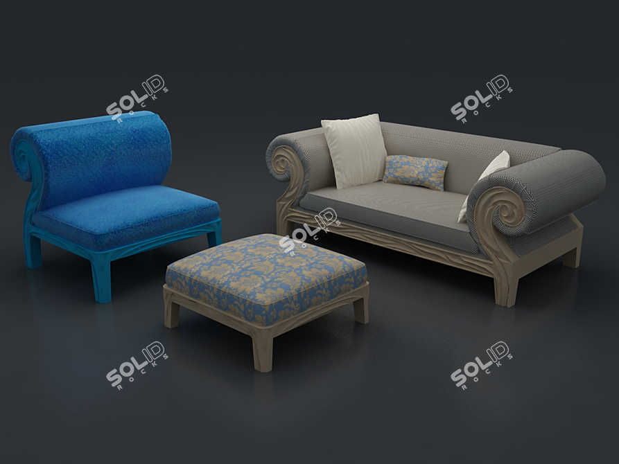 Modern Elegance: BM Style Contemporary Sofa 3D model image 1
